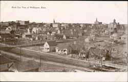 Bird's Eye View Of Wellington Kansas Postcard Postcard