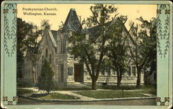 Presbyterian Church Wellington, KS Postcard 