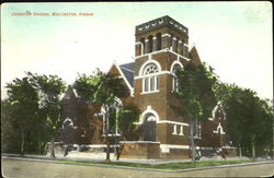 Christian Church Wellington, KS Postcard Postcard