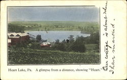 A Glimpse From A Distance Showing Heart Postcard