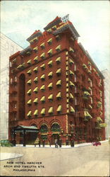 New Hotel Hanover, Arch and Twelfth Sts Philadelphia, PA Postcard Postcard