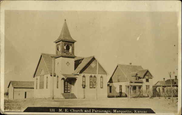 M.E. Church and Parsonage Marquette Kansas