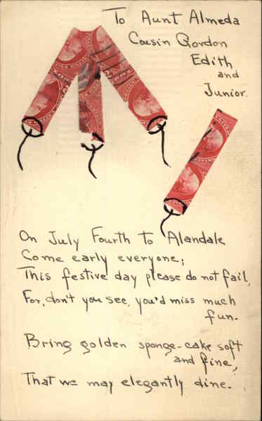 Stamp Montage - Firecrackers Macerated Money & Stamps