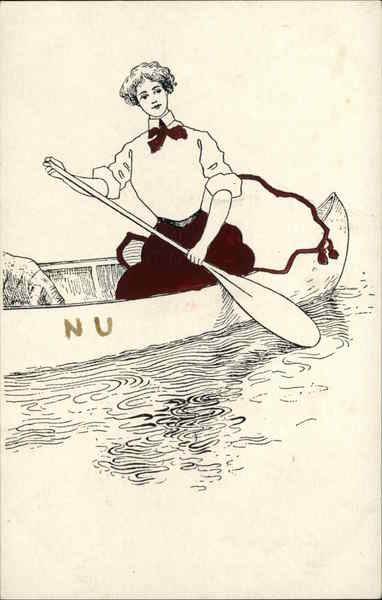 Northwestern University - girl in canoe College Girls