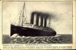 Cunard Lusitania Postcard