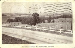 Greetings from Marquette Kansas Postcard Postcard