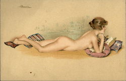 En Costume d'Eve Series 26-4 Risque & Nude Postcard Postcard