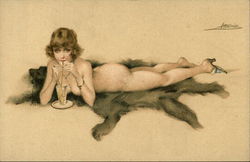 En Costume d'Eve Series 26-7 Risque & Nude Postcard Postcard