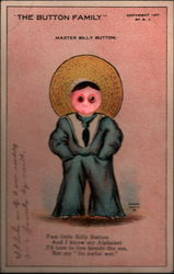 Master Billy Button Face Postcard