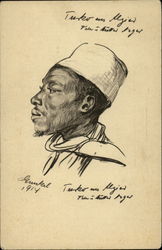 African Man in Turban Postcard