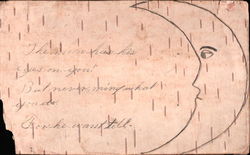 Moon and verse on birchbark Moon and verse on birchbark