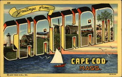 Greetings from Chatham Massachusetts Postcard Postcard