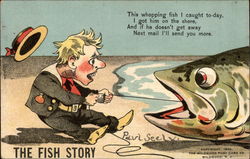 The Fish Story (3 cards) Installment Sets Postcard Postcard