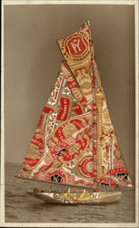 Cigar Band Montage - Sailboat Postcard