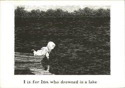 I is for Ida who Drowned in a Lake Postcard