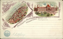Rare 1894 California Midwinter International Exposition Postcard