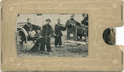 Rare Mechanical Hong Kong Rickshaw Opium Multi View Postcard