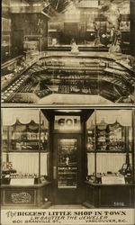 Rare L.W. Sautter Jeweler Storefront Postcard & Original Proof Print Postcard