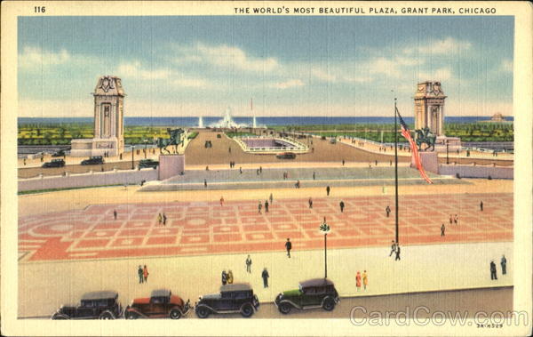 The World's Most Beautiful Plaza, Grant Park Chicago Illinois