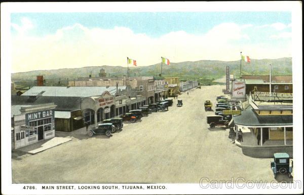 Main Street Looking South Tijuana Mexico