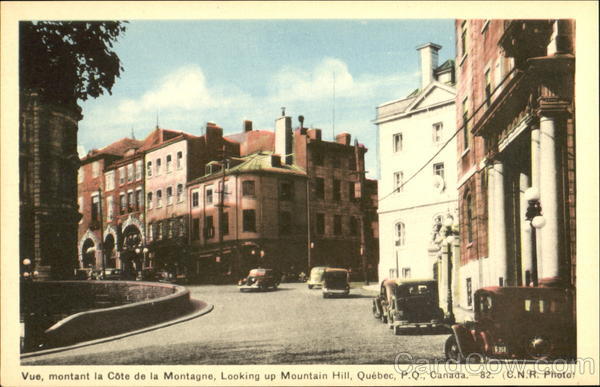 Looking Up Mountain Hill Quebec PQ Canada