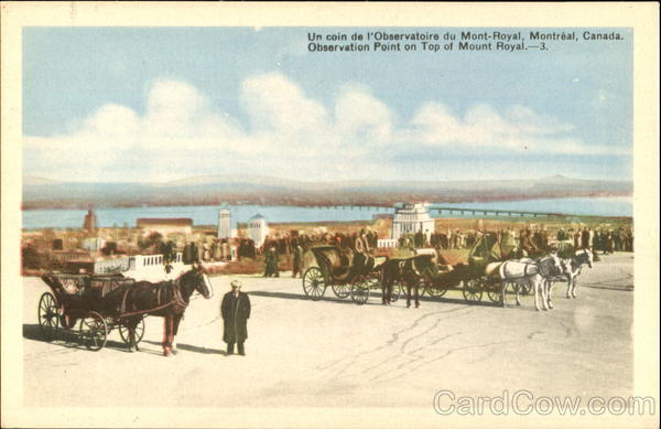 Observation Point On Top Of Mount Royal Montreal PQ Canada