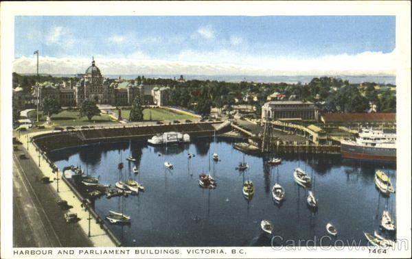 Harbour And Parliament Buildings Victoria BC Canada