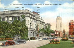 Looking East From Court Of Honor, W. Wisconsin Ave Postcard