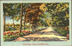 Greetings From Salem Illinois Postcard Postcard