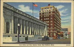 Post Office And New Bedford Hotel Postcard