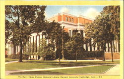 The Harry Elkins Widener Memorial Library, Harvard University Cambridge, MA Postcard Postcard