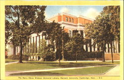 The Harry Elkins Widener Memorial Library, Harvard University Postcard