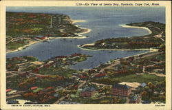 Air View Of Lewis Bay, Cape Cod Postcard