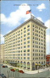 Jefferson Hotel Peoria, IL Postcard Postcard