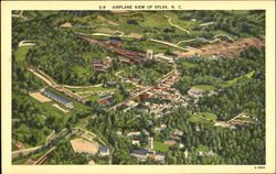 Airplane View Of Sylva Postcard