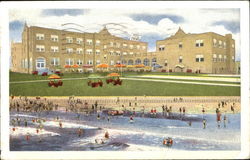 The Pinewood Hotel, 9th Street On the Ocean Front Postcard