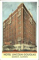 Hotel Lincoln-Douglas Quincy, IL Postcard Postcard