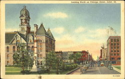 Looking North On Chicago Street Postcard