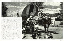 Orville Ewing Of Pritchett Colorado And His Touring Menagerie Postcard