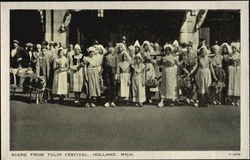 Scene From Tulip Festival Holland, MI Postcard Postcard