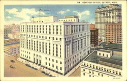 New Post Office Detroit, MI Postcard Postcard