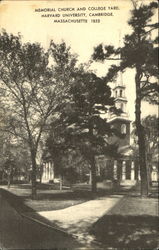 Memorial Church And College Yard, Harvard University Postcard