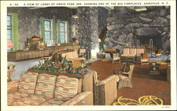 A View Of Lobby Of Grove Park Inn Postcard