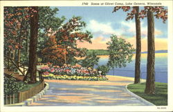 Scene At Olivet Camp Lake Geneva, WI Postcard Postcard