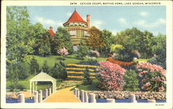 Ceylon Court Maytag Home Lake Geneva, WI Postcard Postcard