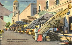 Typical Mexican Market Stall Postcard