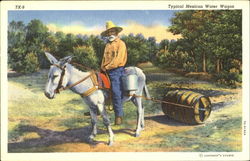 Typical Mexican Water Wagon Mexico Postcard Postcard