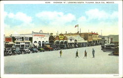 Avenida A Looking South Tijuana, BC Mexico Postcard Postcard