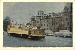 Observation Car Passing Notre-Dame College Postcard