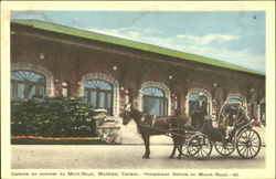 Horsedrawn Vehicle On Mount Royal Postcard